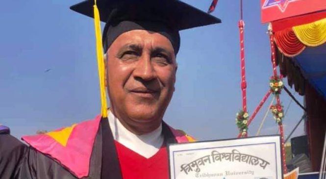 काँग्रेस नेता भण्डारी पीएचडी उपाधिबाट दीक्षित